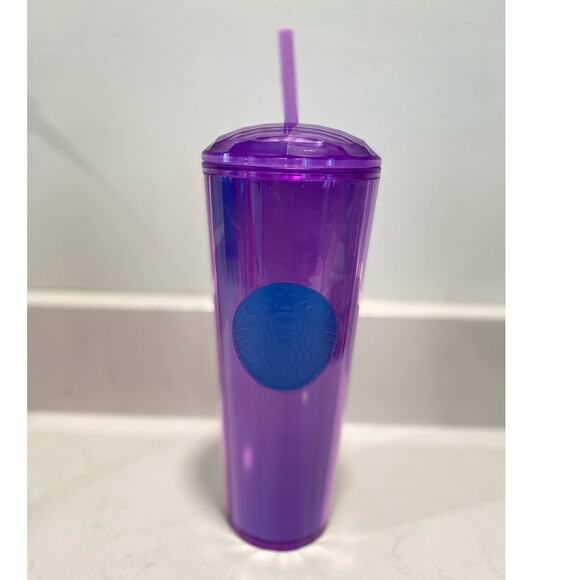 NEW Starbucks Summer 2022 Purple Kaleidoscope Dome Tumbler 24oz - Picture 1 of 9